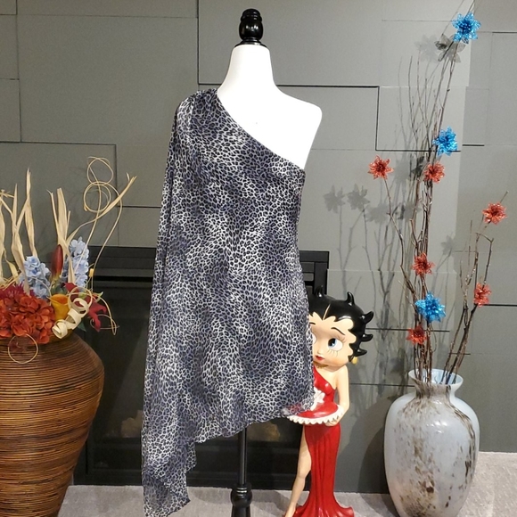 Marciano one Shoulder Animal Print Mini Dress - Picture 2 of 8